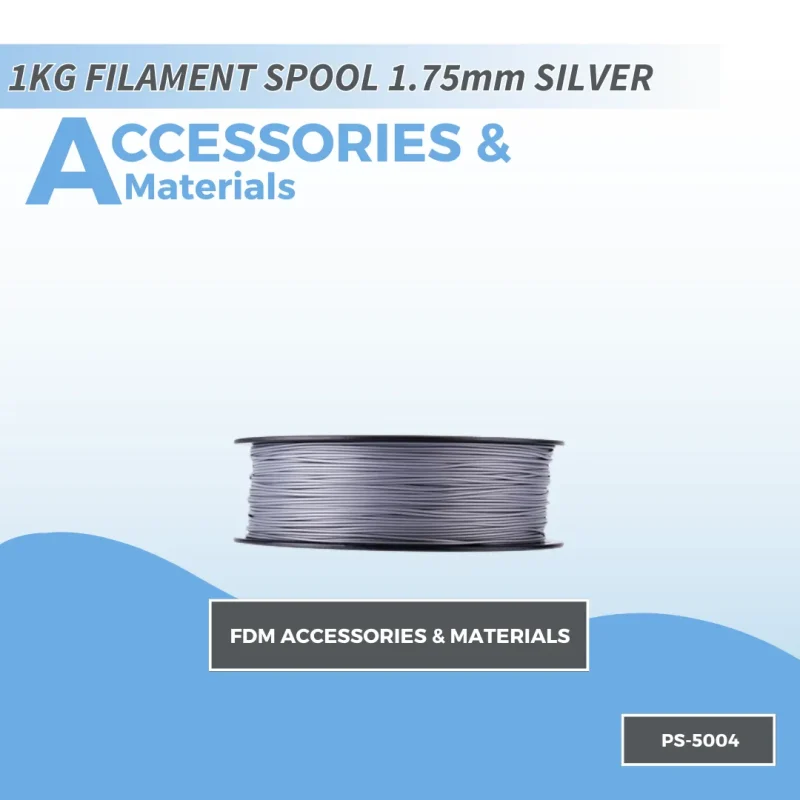 1 75mm silver pla filament 1kg spool picostem