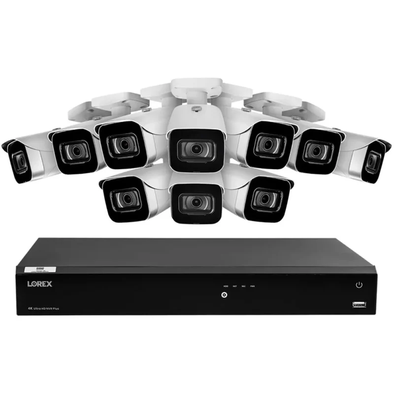 16 channel 4k security system with 3tb nvr 10 ip cameras