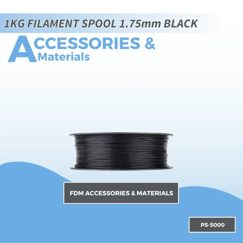 1kg black pla filament spool 1 75mm picostem