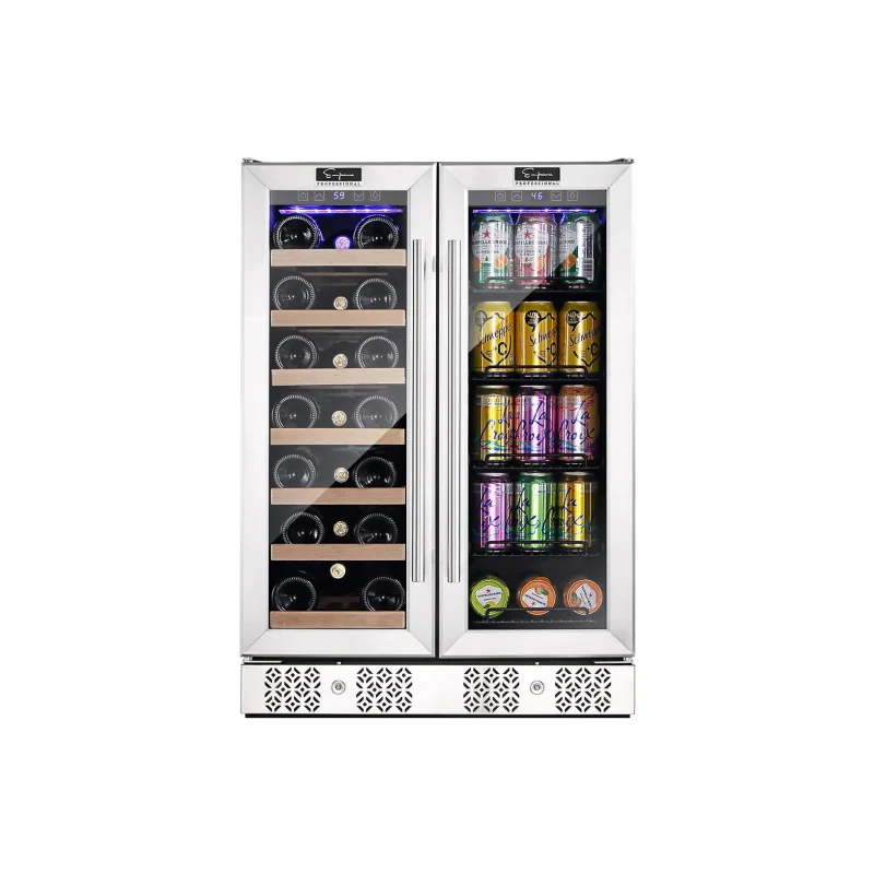 24 dual zone wine cooler beverage fridge by empava br03d