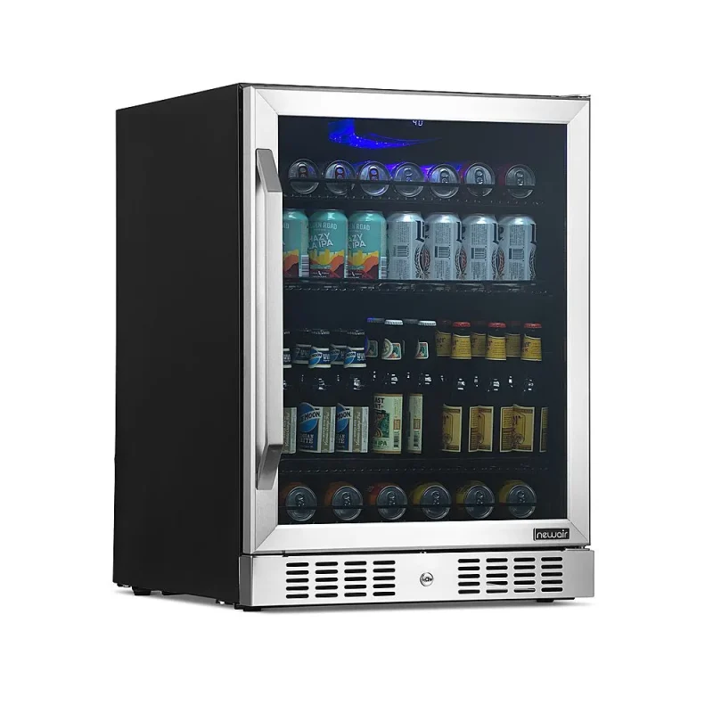 24 newair built in mini fridge 177 can capacity triple pane glass