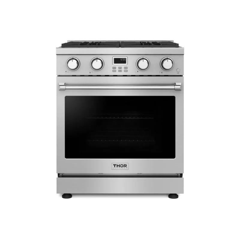 30 stainless steel professional gas range thor kitchen arg30