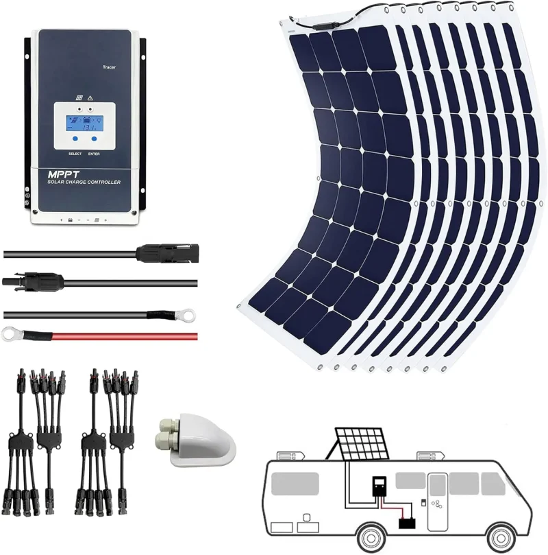 acopower 110w flex kit 880w 60a solar charge controller