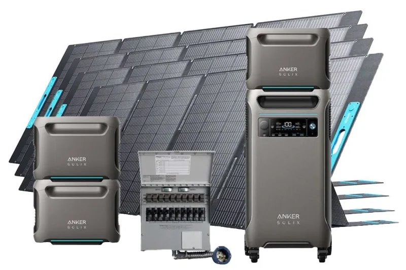 anker solix f3800 solar power kit with 3 expansion batteries transfer switch and 4x400w solar panels 15360wh total