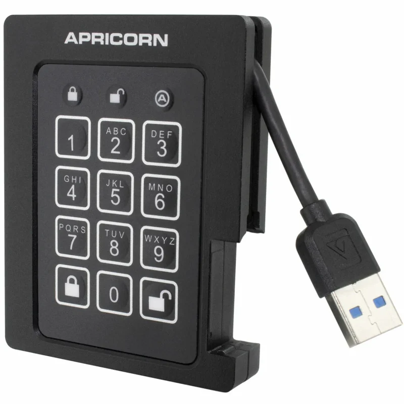 apricorn aegis padlock encrypted ssd drive