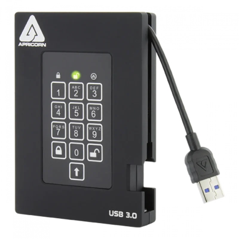 apricorn aegis padlock rugged encrypted portable hard drive