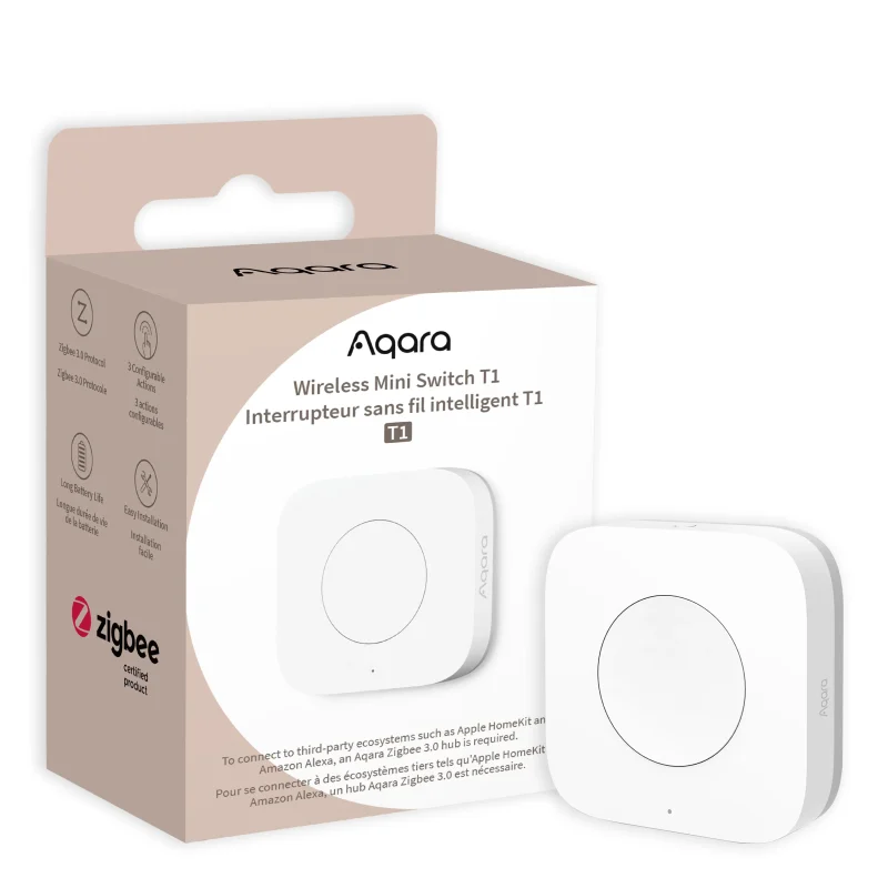 aqara wireless mini switch t1 compact smart home switch scaled