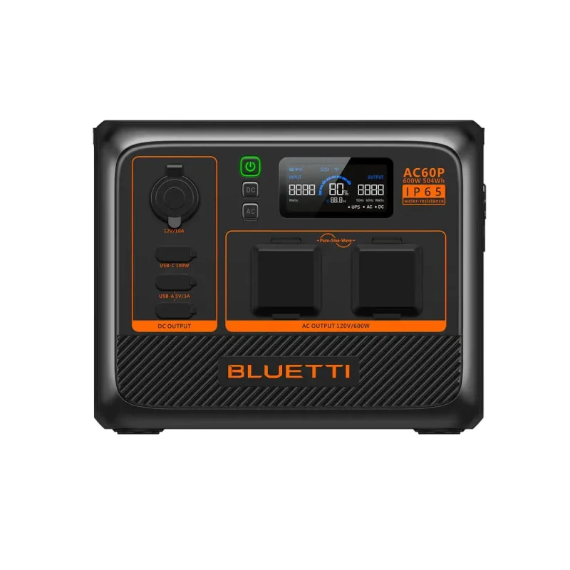 bluetti ac60p 600w portable power station 403 504wh battery