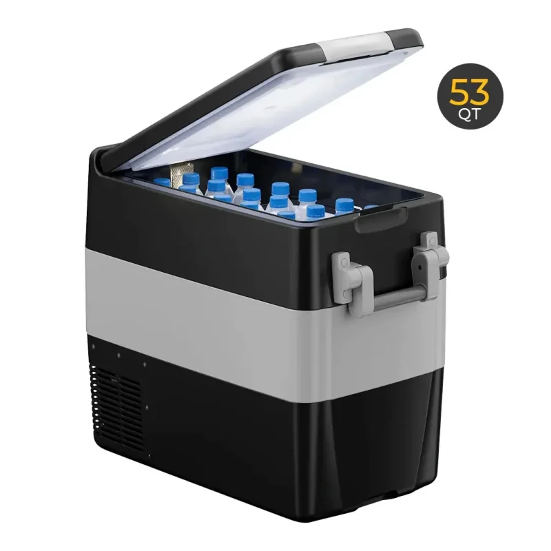 bougerv 12v 53 quart portable car fridge 50l