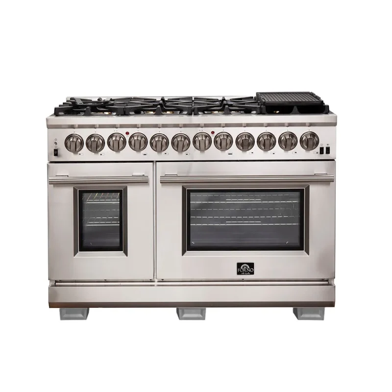 capriasca titanium 48 dual fuel range professional freestanding oven with 240v electric door