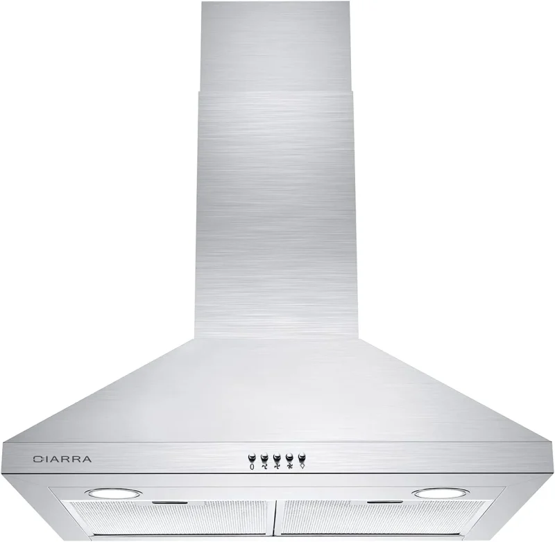 ciarra 30 wall mount range hood 3 speed extraction 2