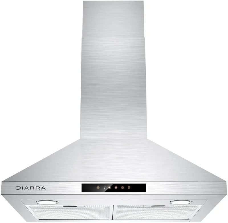 ciarra 30 wall mount range hood 3 speed extraction 4