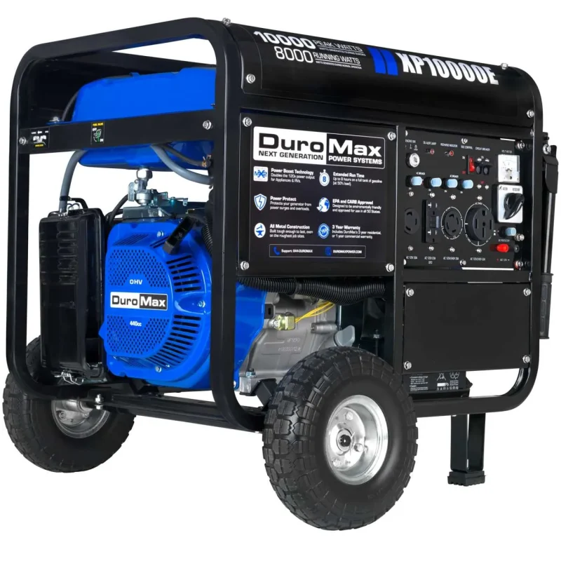 duromax xp10000e 10 000w gas generator refurbished grade a