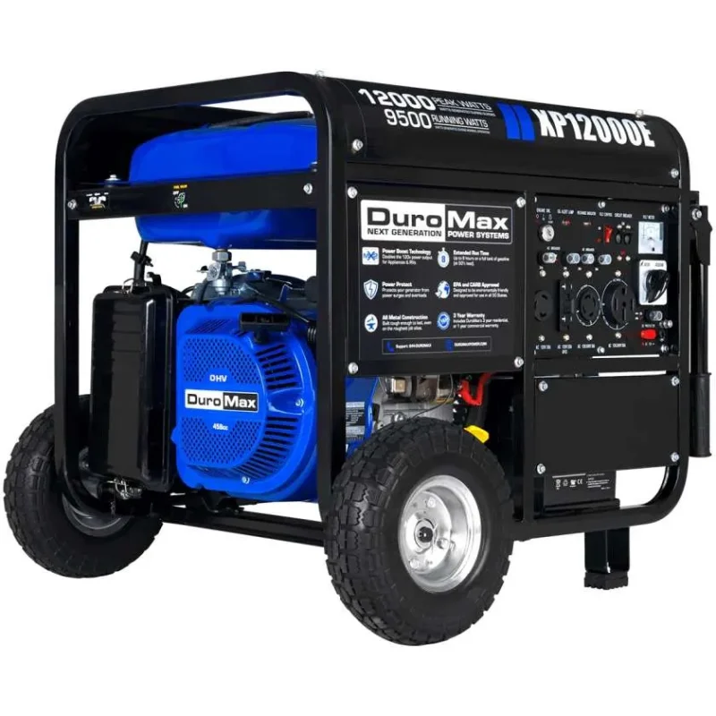 duromax xp12000e 12 000w gas generator refurbished grade a