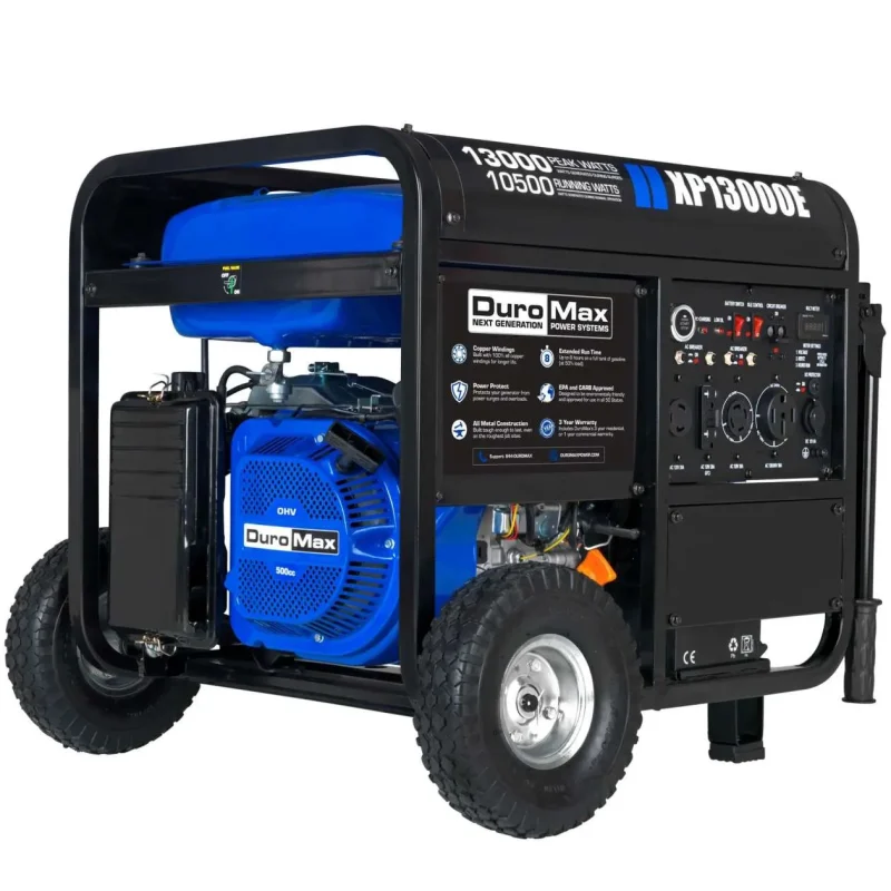 duromax xp13000e 13 000w gas generator refurbished grade a