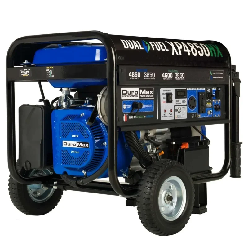 duromax xp4850hx 4 850w 7hp dual fuel portable generator w co alert grade a refurbished