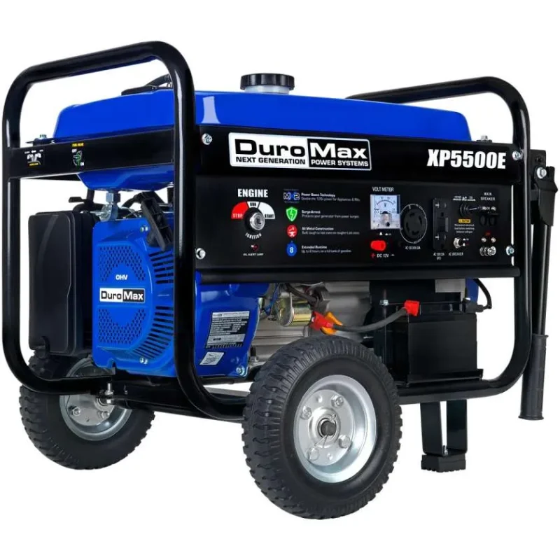 duromax xp5500e 5 500w gas portable generator refurbished grade a