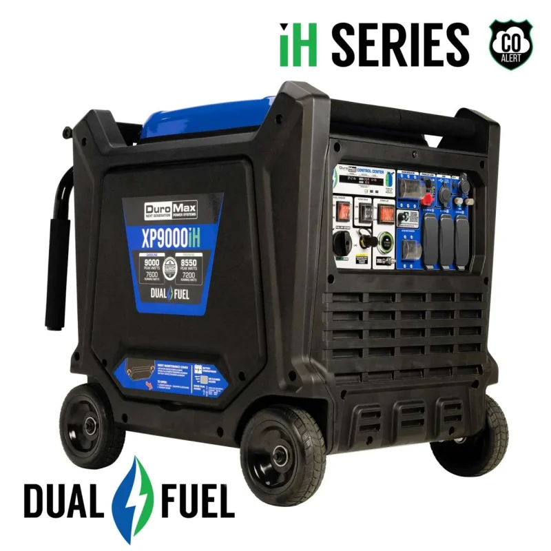 duromax xp9000ih dual fuel generator 9 000w peak electric start refurbished grade a