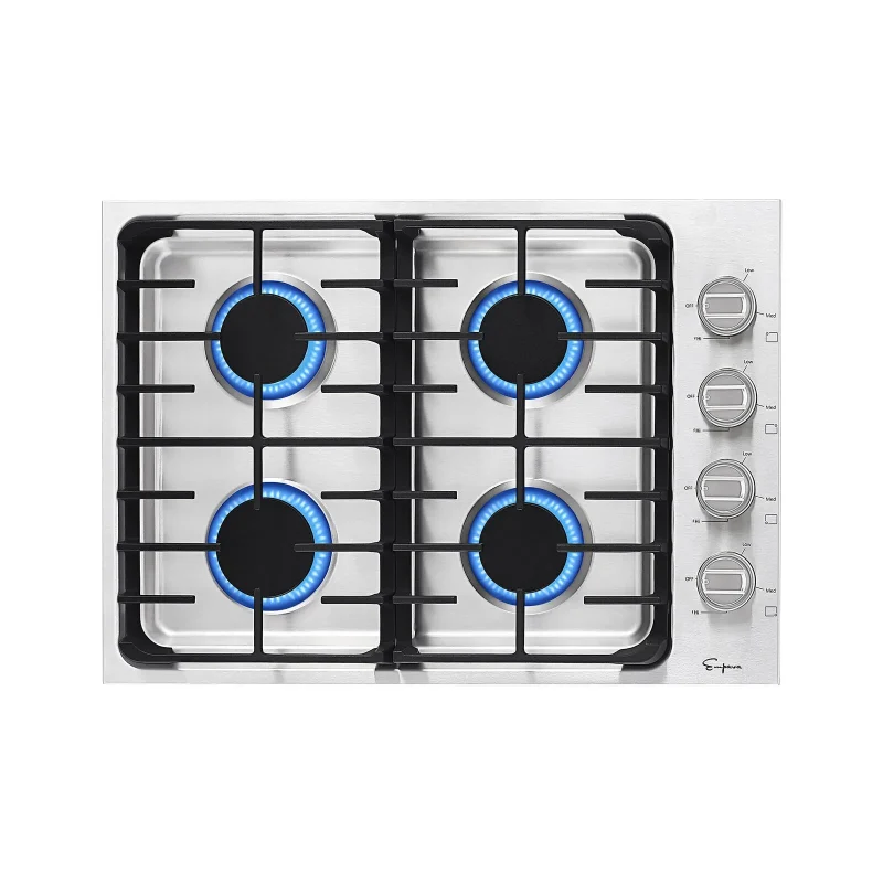 empava 30 built in stainless steel gas cooktop 30gc33