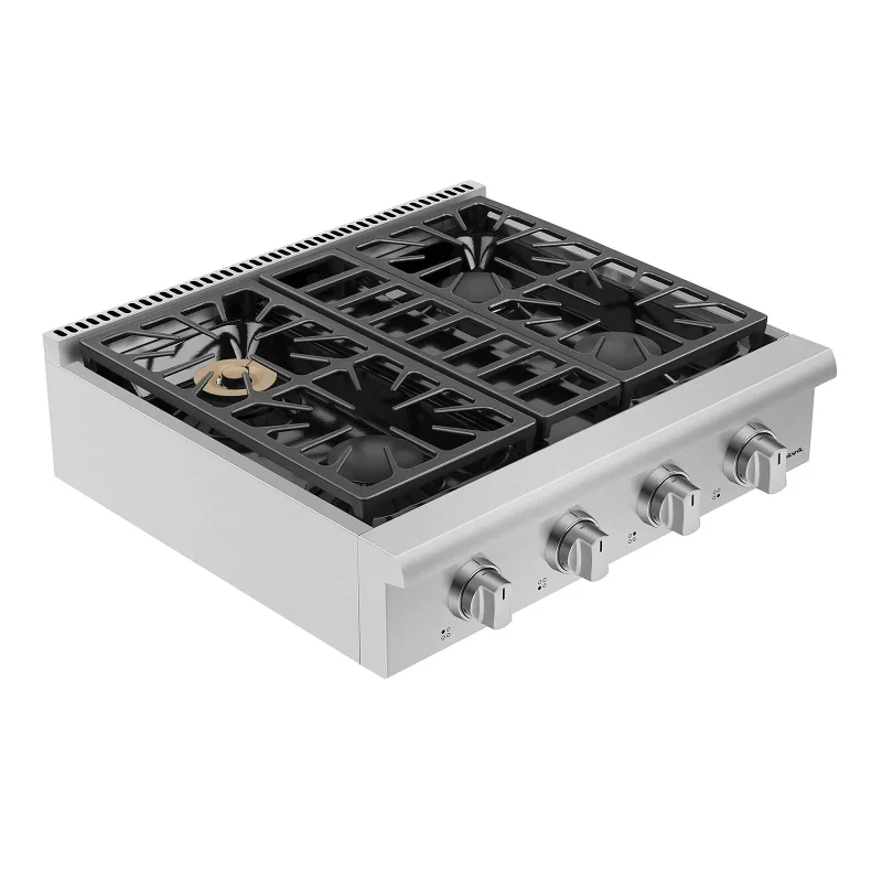 empava 30 in pro style slide in gas cooktop 30gc30