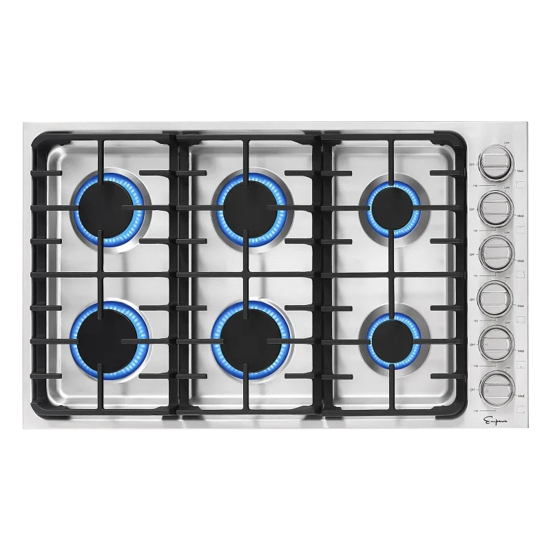 empava 36 in built in gas cooktop 36gc34 premium performance