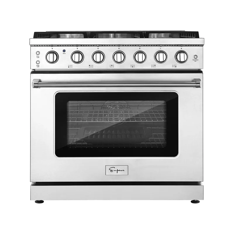 empava 36 pro style gas range slide in single oven