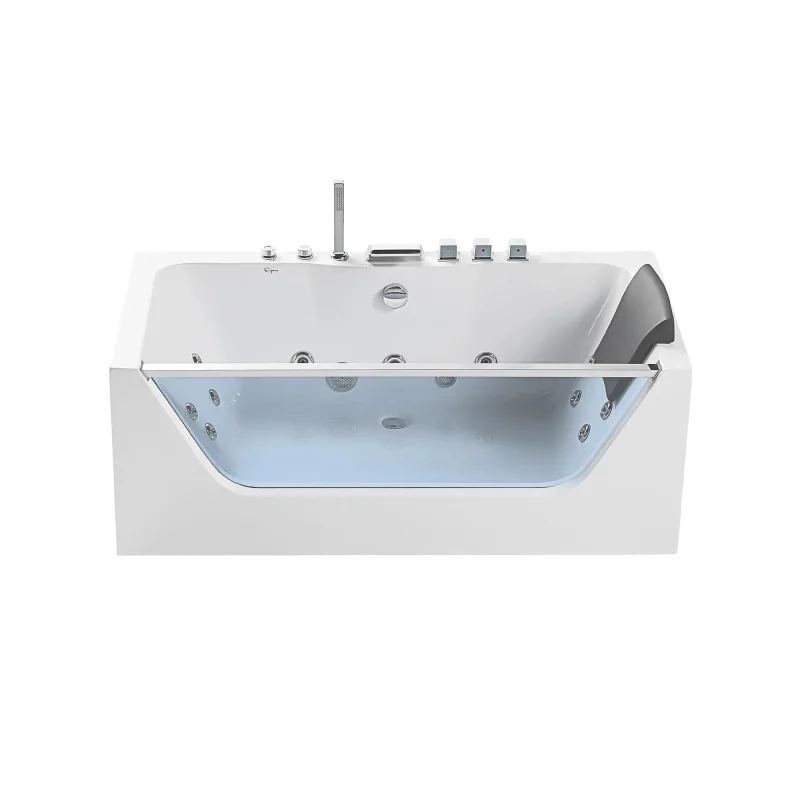 empava 59in led whirlpool rectangular bathtub empv 59jt408led