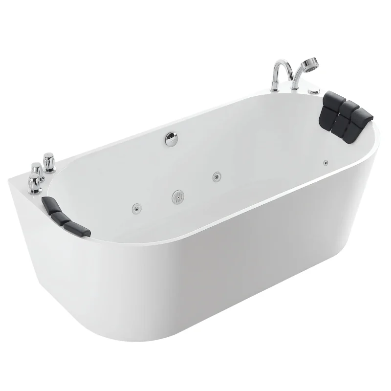 empava 67 acrylic freestanding whirlpool tub empv 67ais07