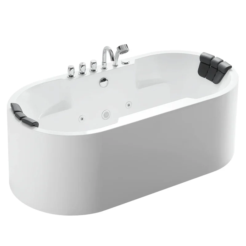 empava 67 whirlpool acrylic freestanding tub empv 67ais17