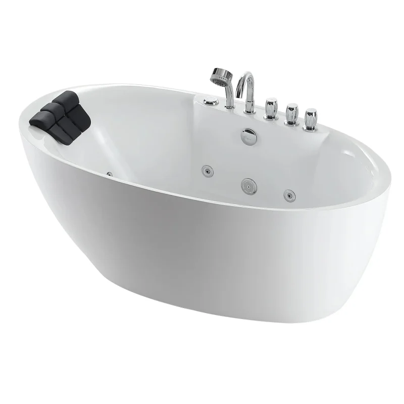 empava 67in acrylic freestanding whirlpool tub empv 67ais13