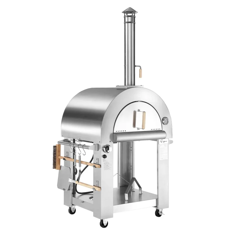 empava pg03 outdoor pizza oven wood gas fired