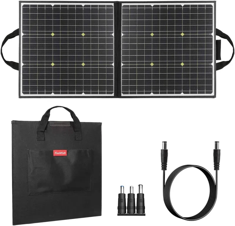 flashfish 100w 18v portable solar panel with 5v usb charger