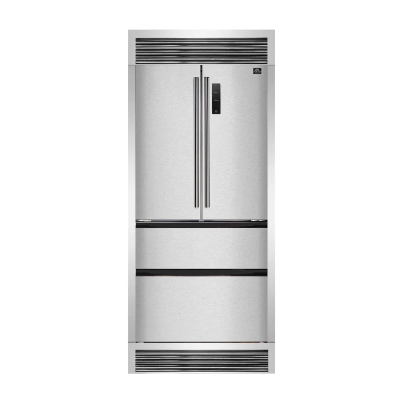 forno bovino 19 cu ft stainless steel french door fridge w grill counter depth