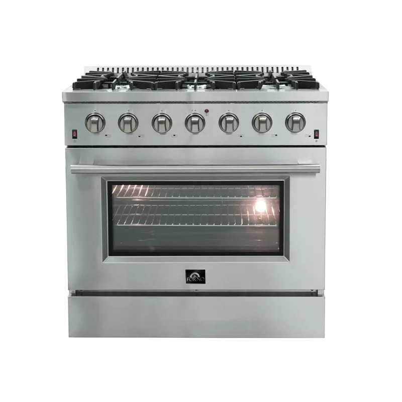 galiano gold 36 freestanding gas range white black red blue