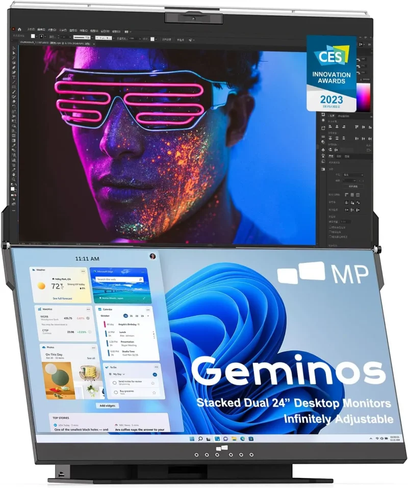 geminos dual screen lcd monitor for mobile devices