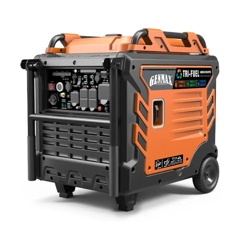 genmax gm10500ietc 10500 watt tri fuel generator 458cc gas propane natural gas