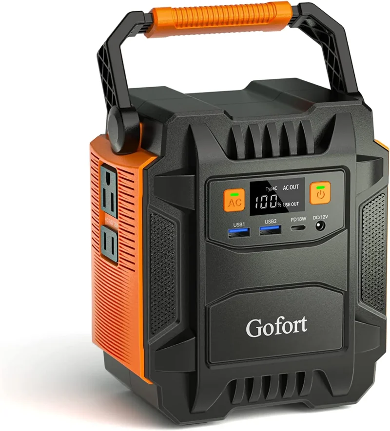 gofort portable power station camping rv van blackout backup black