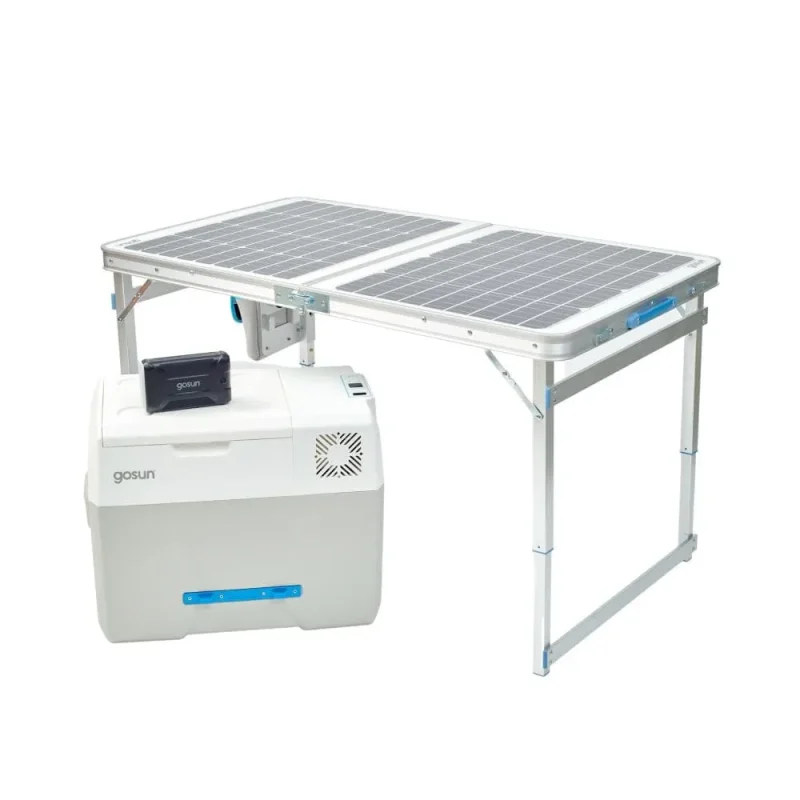 gosun chill solar cooler table bundle 120w