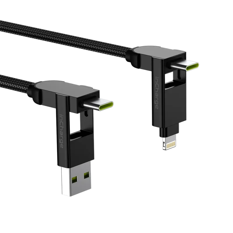 incharge x max all in one fast charging cable rolling square