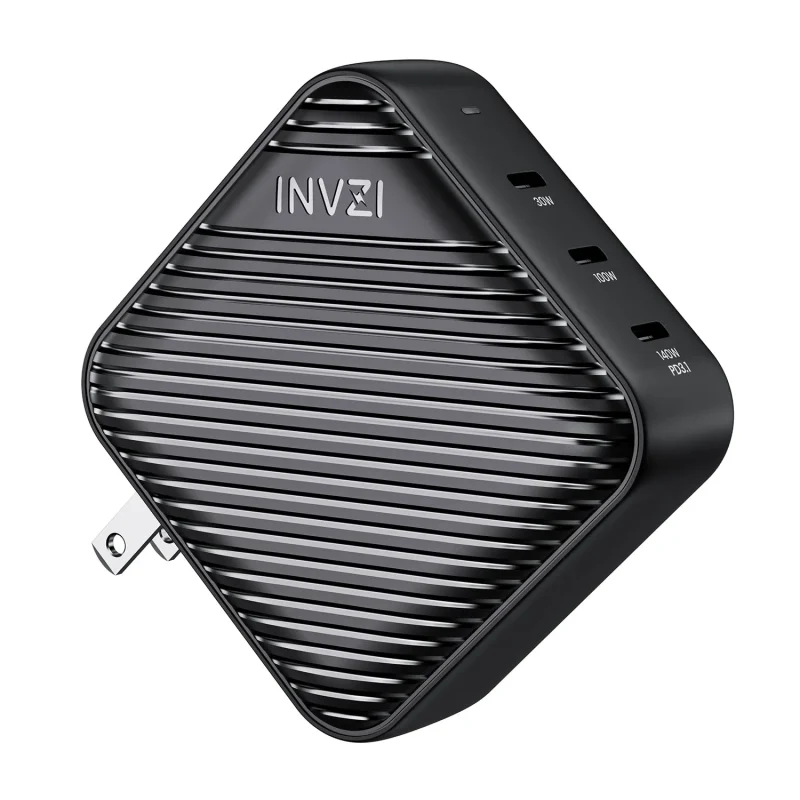 invzi 140w gan usb c charger pd 3 1 fast charging