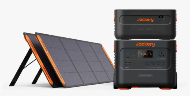 jackery explorer 2000 plus portable power station w 1 battery 2 solar panels