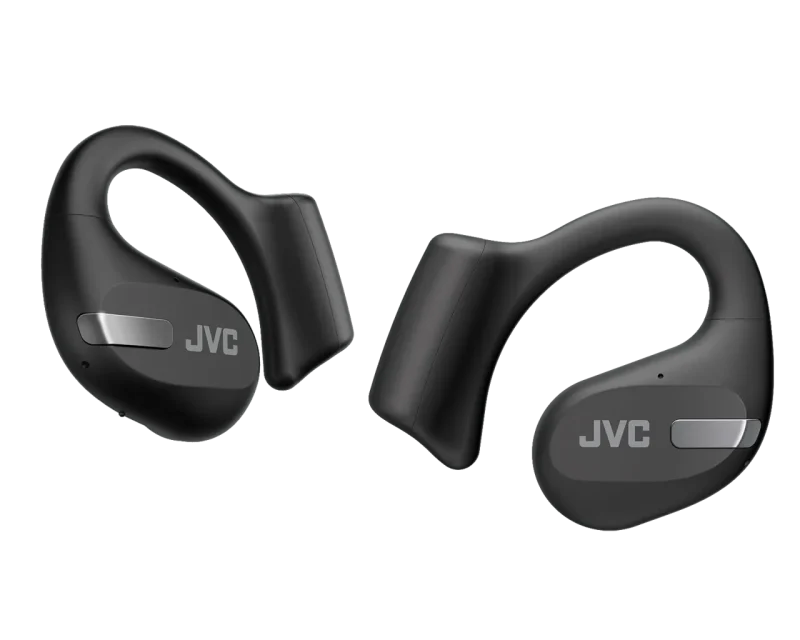 jvc open ear wireless headphones black