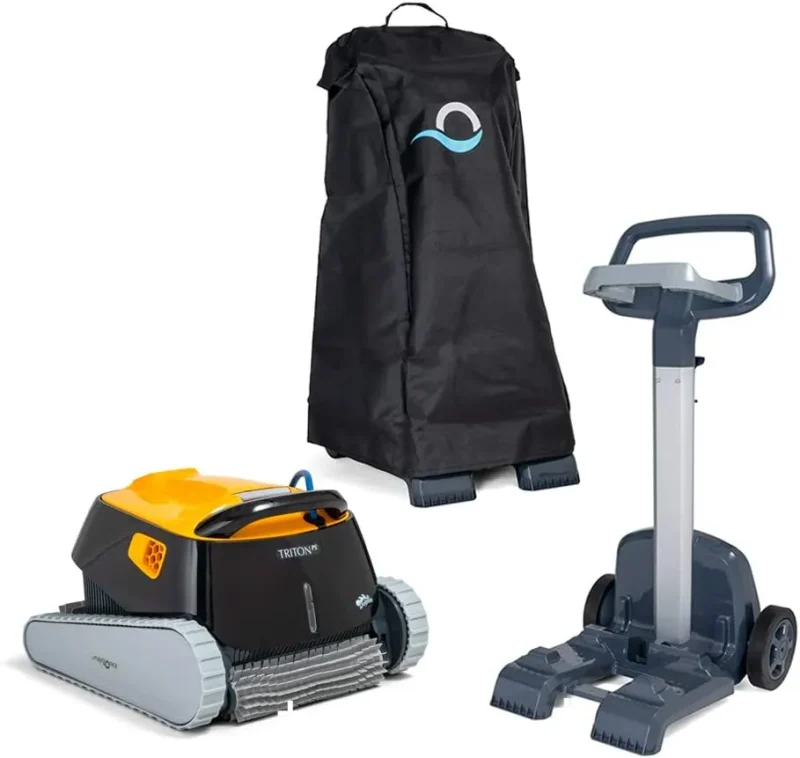 maytronics dolphin triton robotic pool cleaner with caddy cover