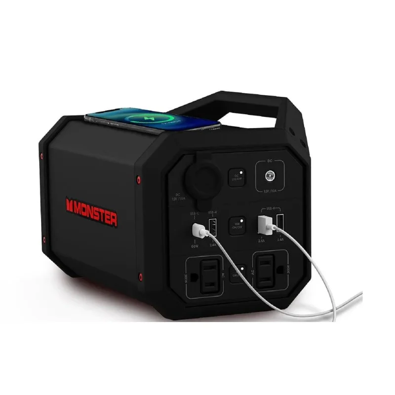 monster power grid portable power station ultra compact backup power