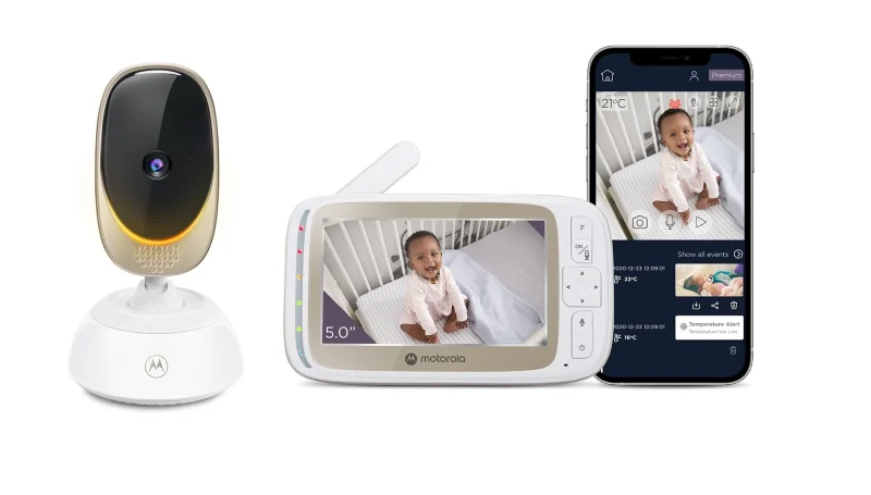 motorola vm85 720p pan tilt baby monitor with 5 screen