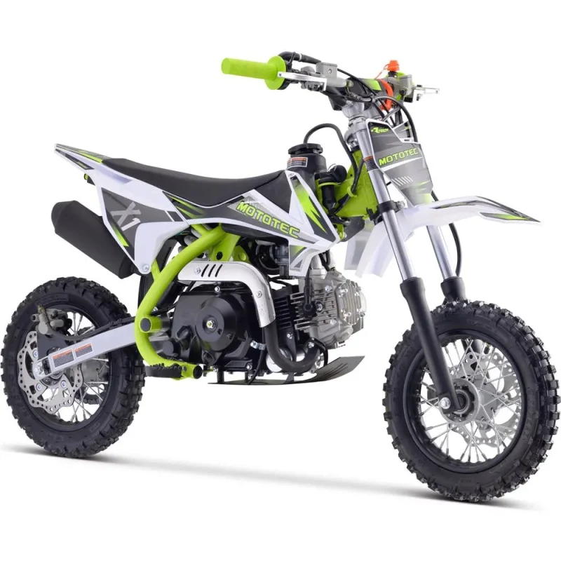 mototec x1 70cc 4 stroke green dirt bike