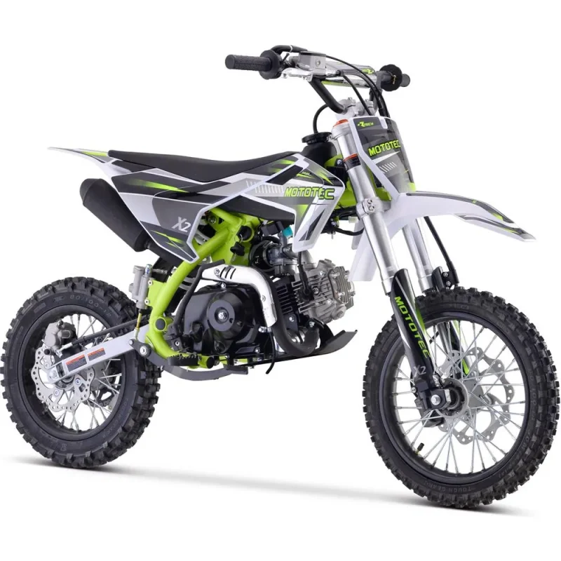 mototec x2 110cc 4 stroke green dirt bike