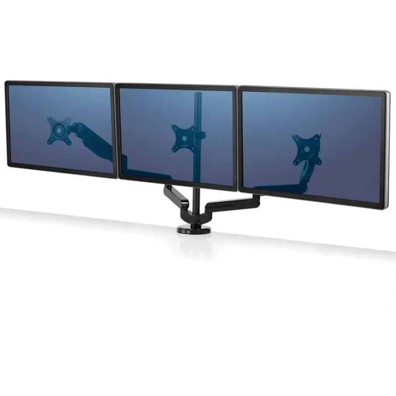 platinum series triple monitor arm by fellowes