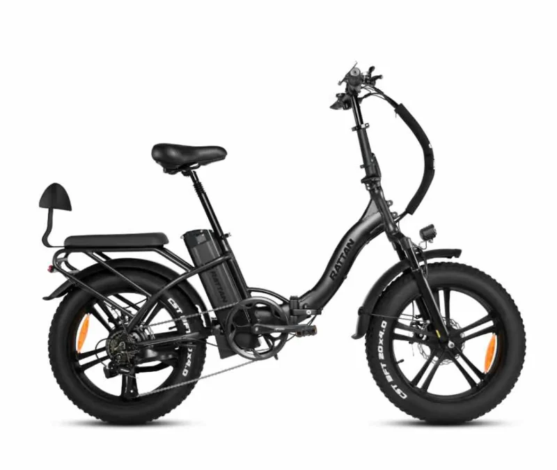 rattan 750w foldable fat tire ebike 2024 model