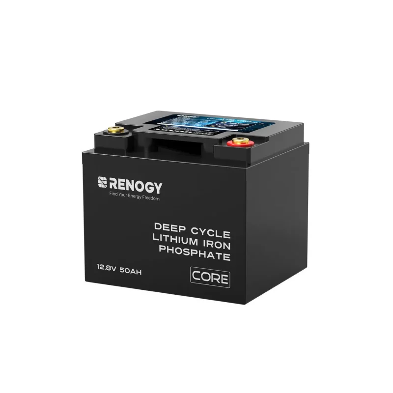 renogy 12v 50ah lithium iron phosphate battery deep cycle long lasting power